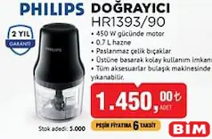PHİLİPS HR1393/90 DOĞRAYICI